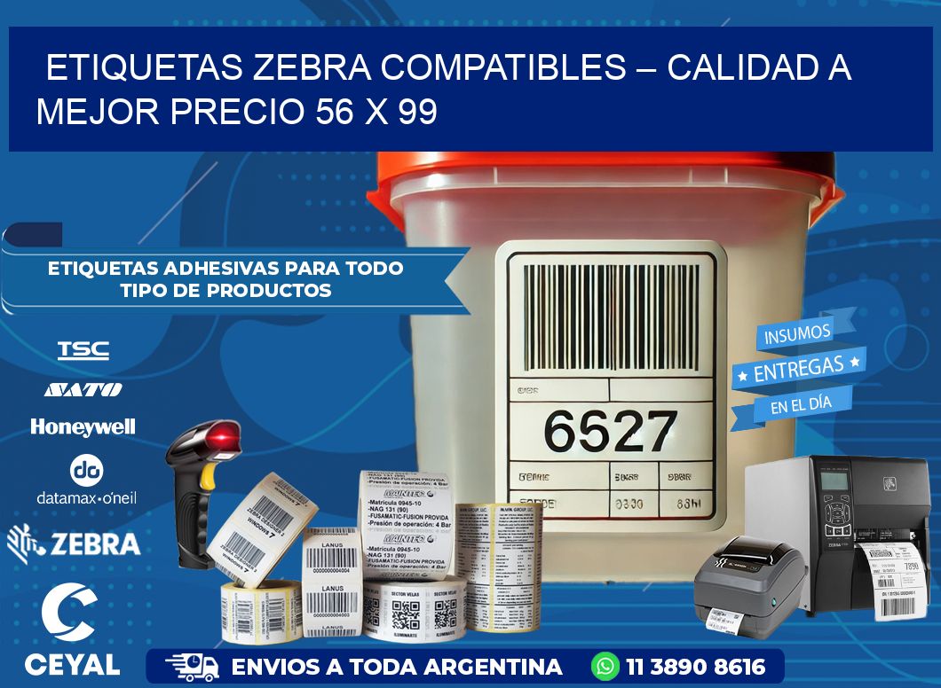 Etiquetas Zebra Compatibles – Calidad a Mejor Precio 56 x 99