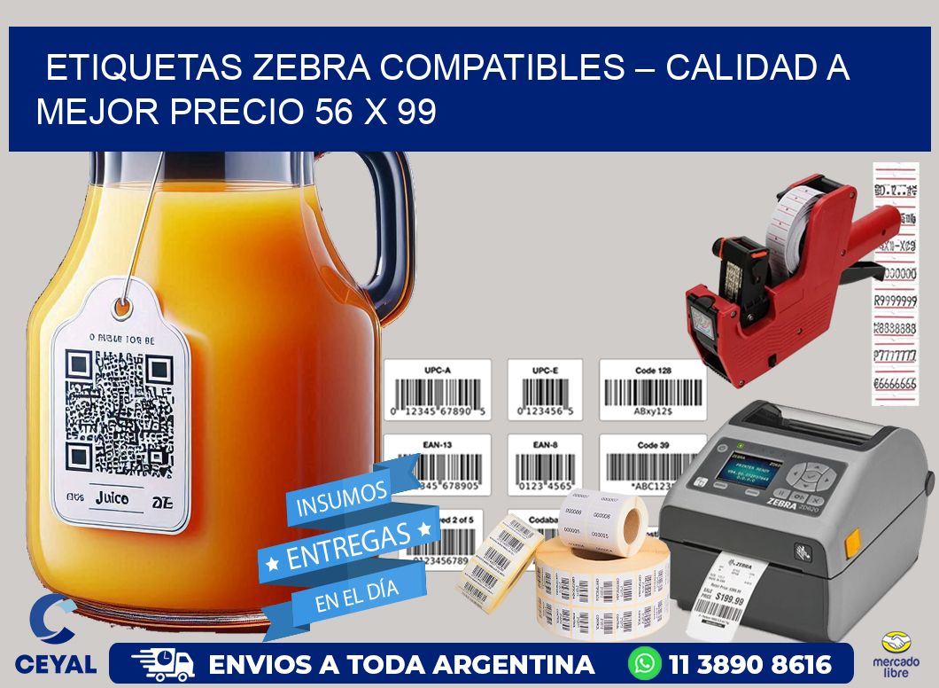 Etiquetas Zebra Compatibles – Calidad a Mejor Precio 56 x 99