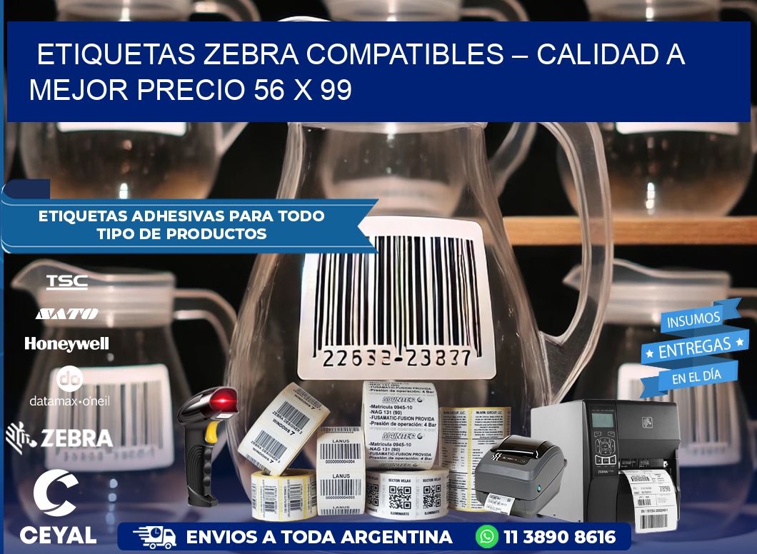 Etiquetas Zebra Compatibles – Calidad a Mejor Precio 56 x 99