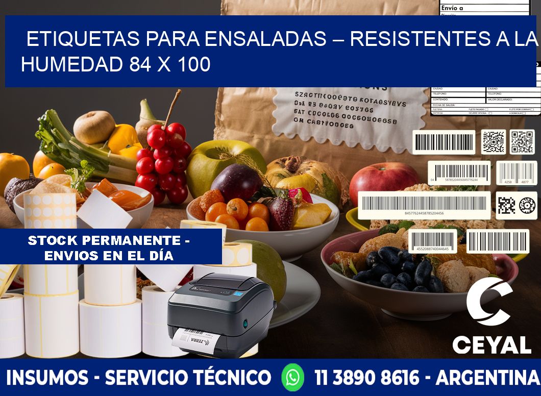 Etiquetas para ensaladas – Resistentes a la humedad 84 x 100