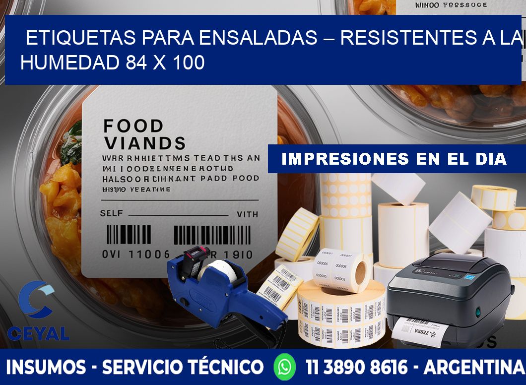 Etiquetas para ensaladas – Resistentes a la humedad 84 x 100