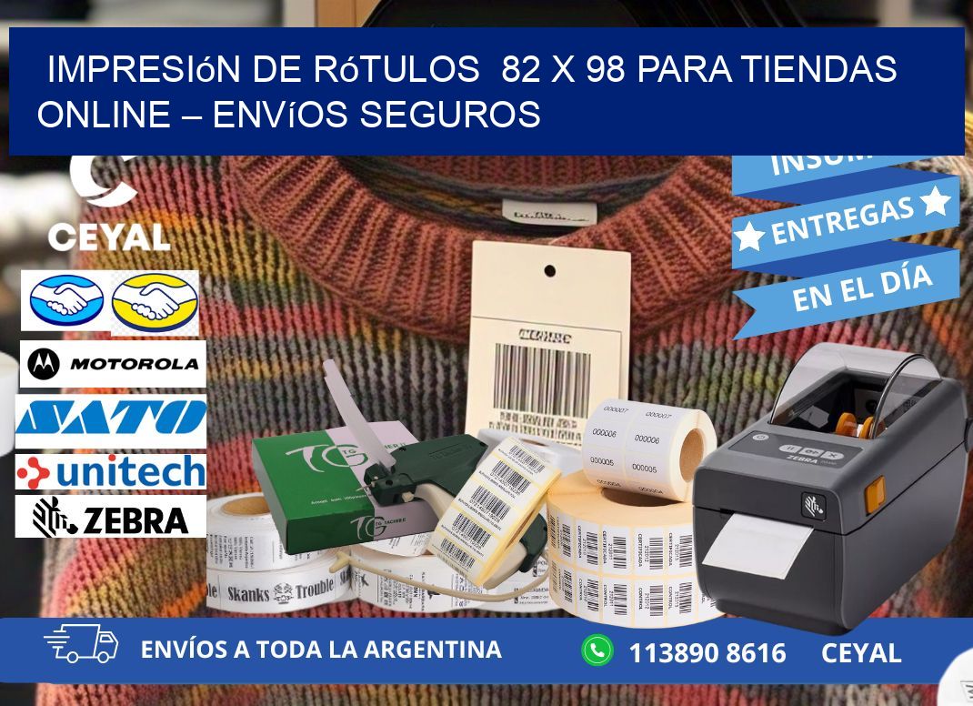 Impresión de Rótulos  82 x 98 para Tiendas Online – Envíos Seguros