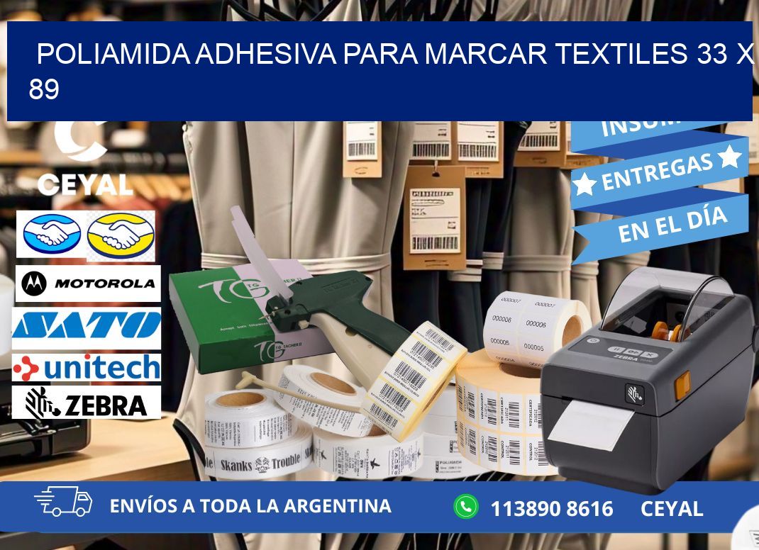 POLIAMIDA ADHESIVA PARA MARCAR TEXTILES 33 x 89