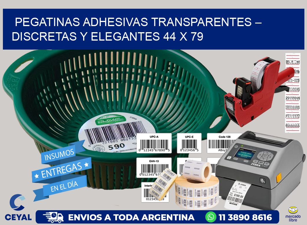 Pegatinas Adhesivas Transparentes – Discretas y Elegantes 44 x 79