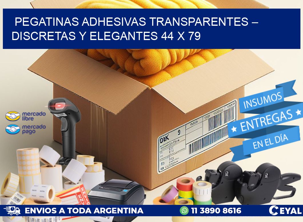 Pegatinas Adhesivas Transparentes – Discretas y Elegantes 44 x 79