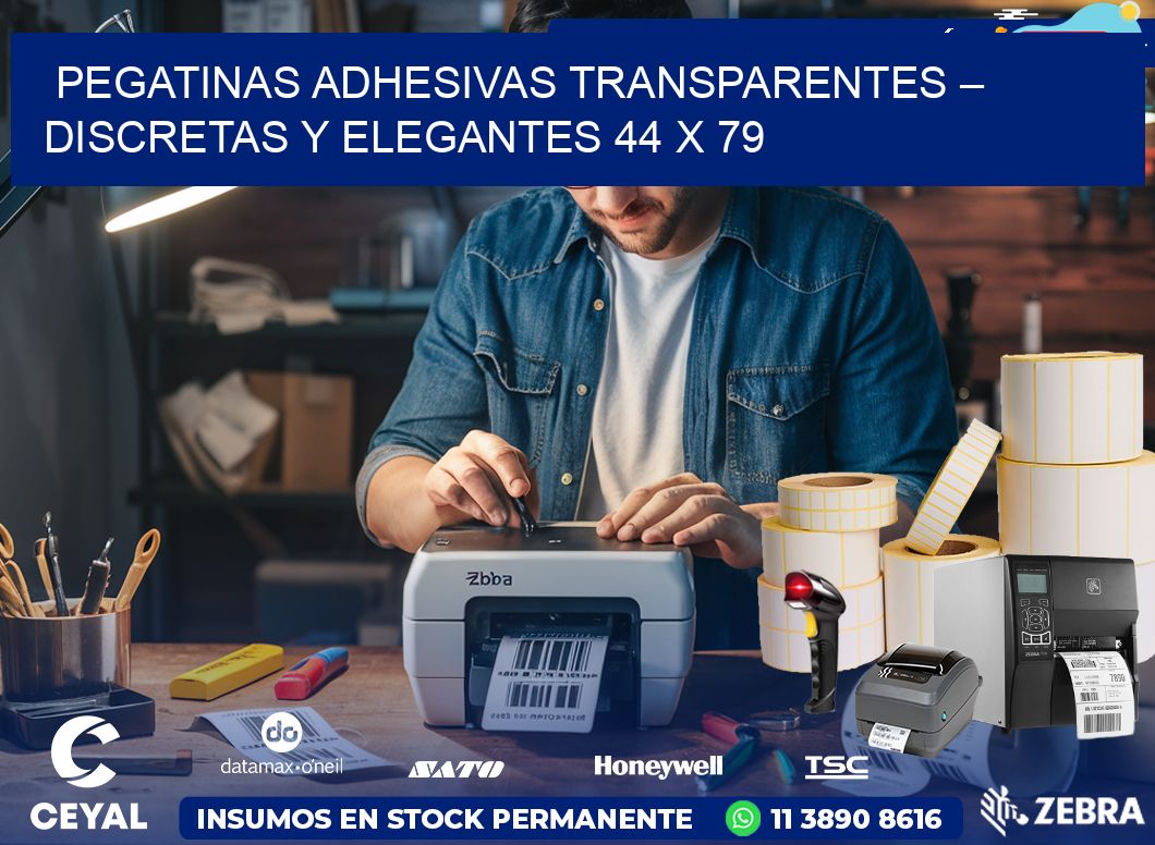 Pegatinas Adhesivas Transparentes – Discretas y Elegantes 44 x 79