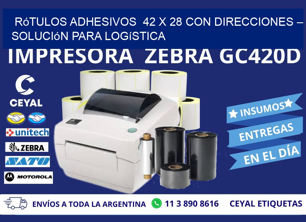 Rótulos Adhesivos  42 x 28 con Direcciones – Solución para Logística