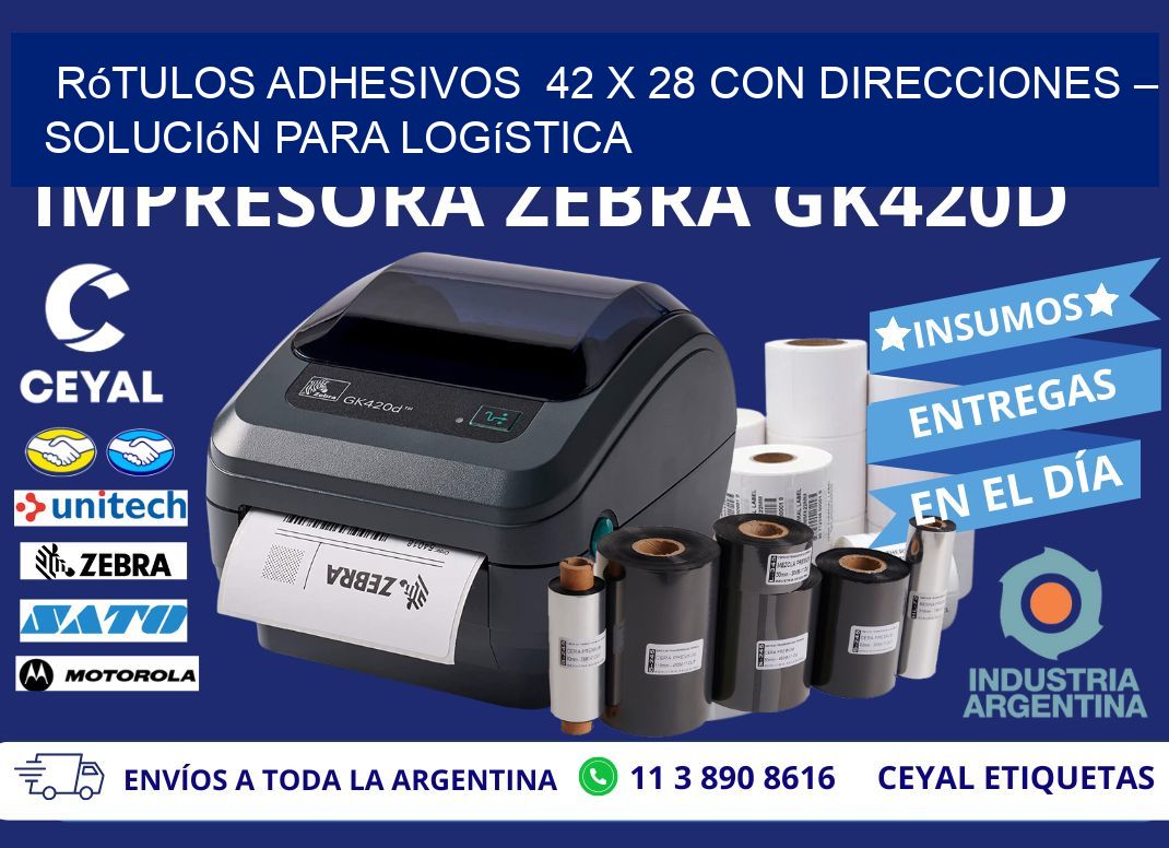 Rótulos Adhesivos  42 x 28 con Direcciones – Solución para Logística