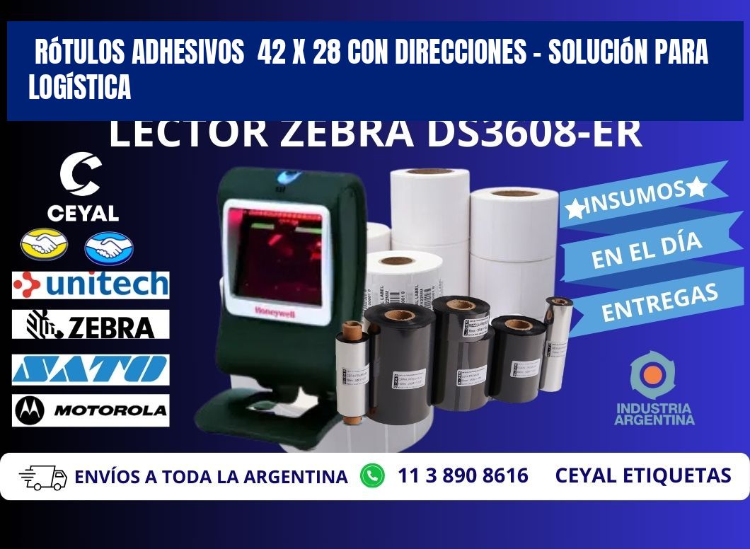 Rótulos Adhesivos  42 x 28 con Direcciones – Solución para Logística