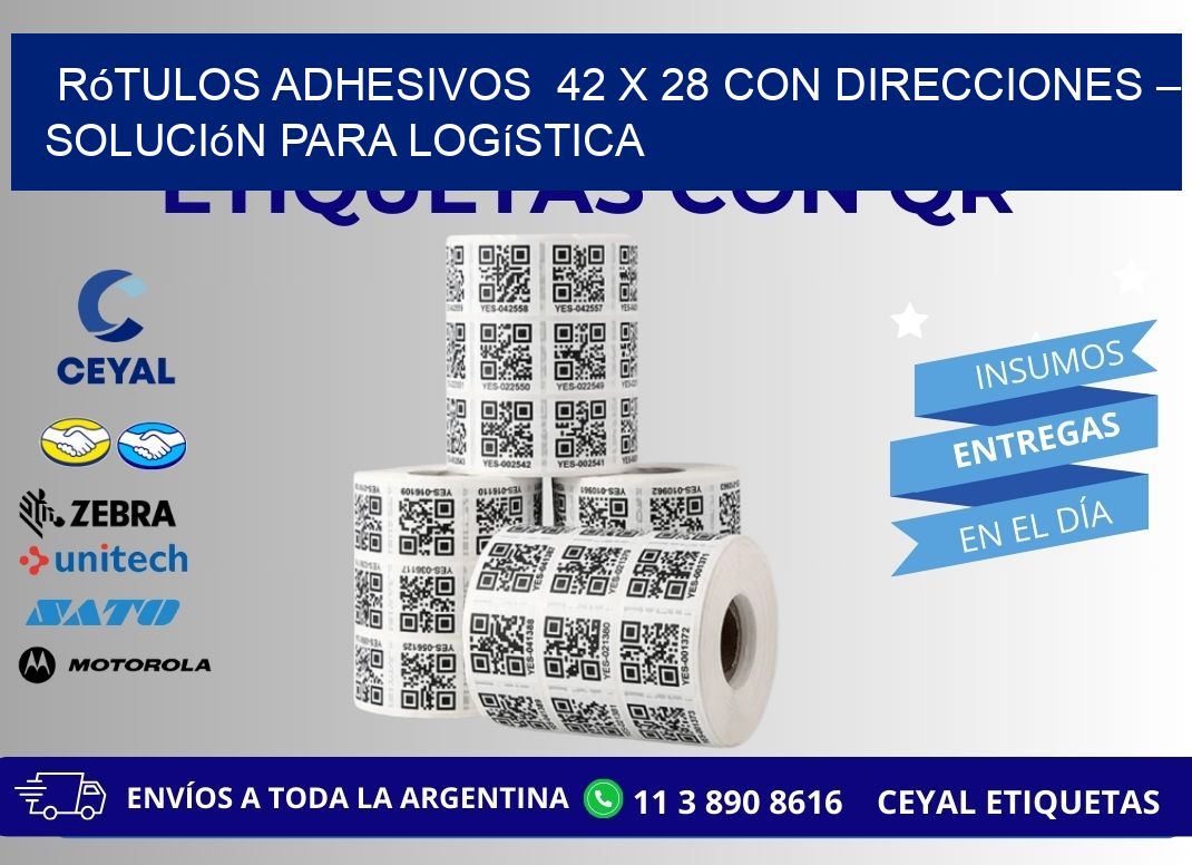 Rótulos Adhesivos  42 x 28 con Direcciones – Solución para Logística