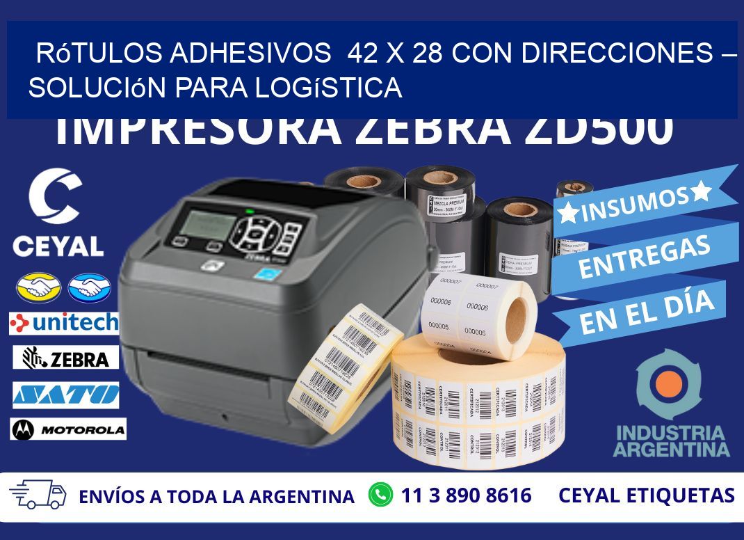 Rótulos Adhesivos  42 x 28 con Direcciones – Solución para Logística