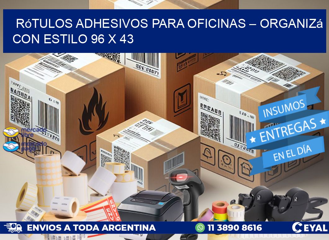 Rótulos Adhesivos para Oficinas – Organizá con Estilo 96 x 43