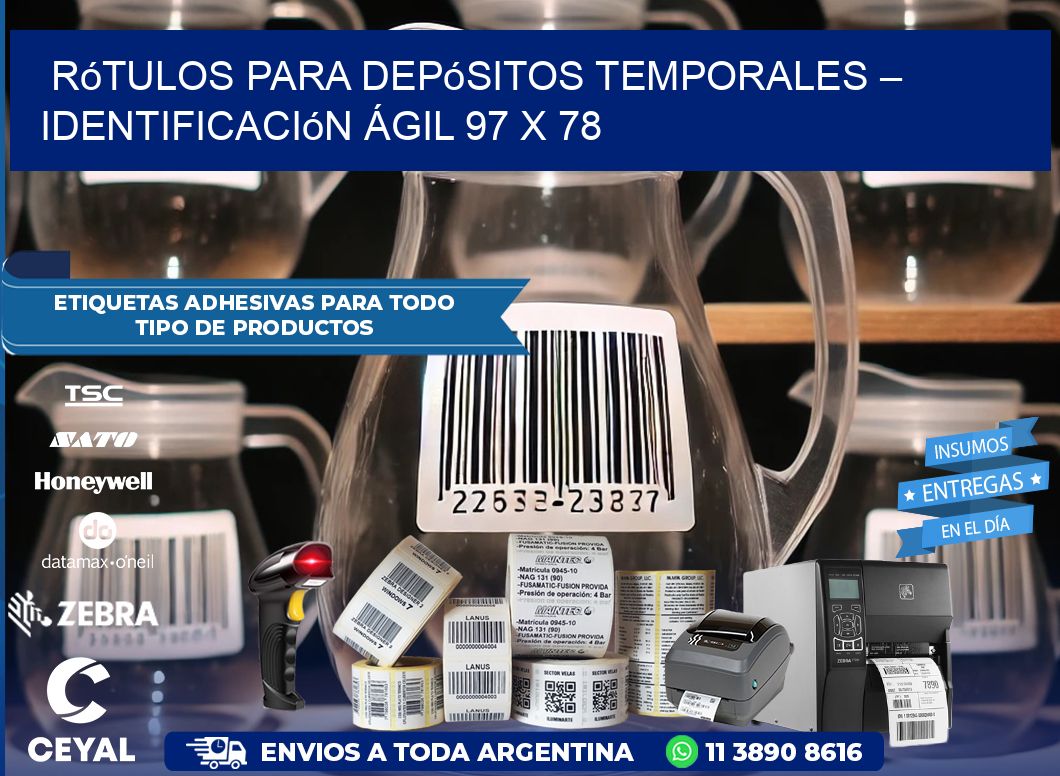 Rótulos para Depósitos Temporales – Identificación Ágil 97 x 78