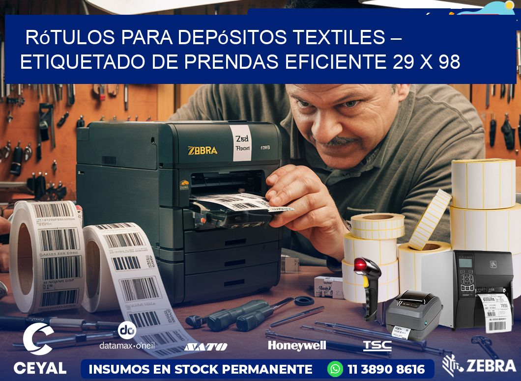 Rótulos para Depósitos Textiles – Etiquetado de Prendas Eficiente 29 x 98