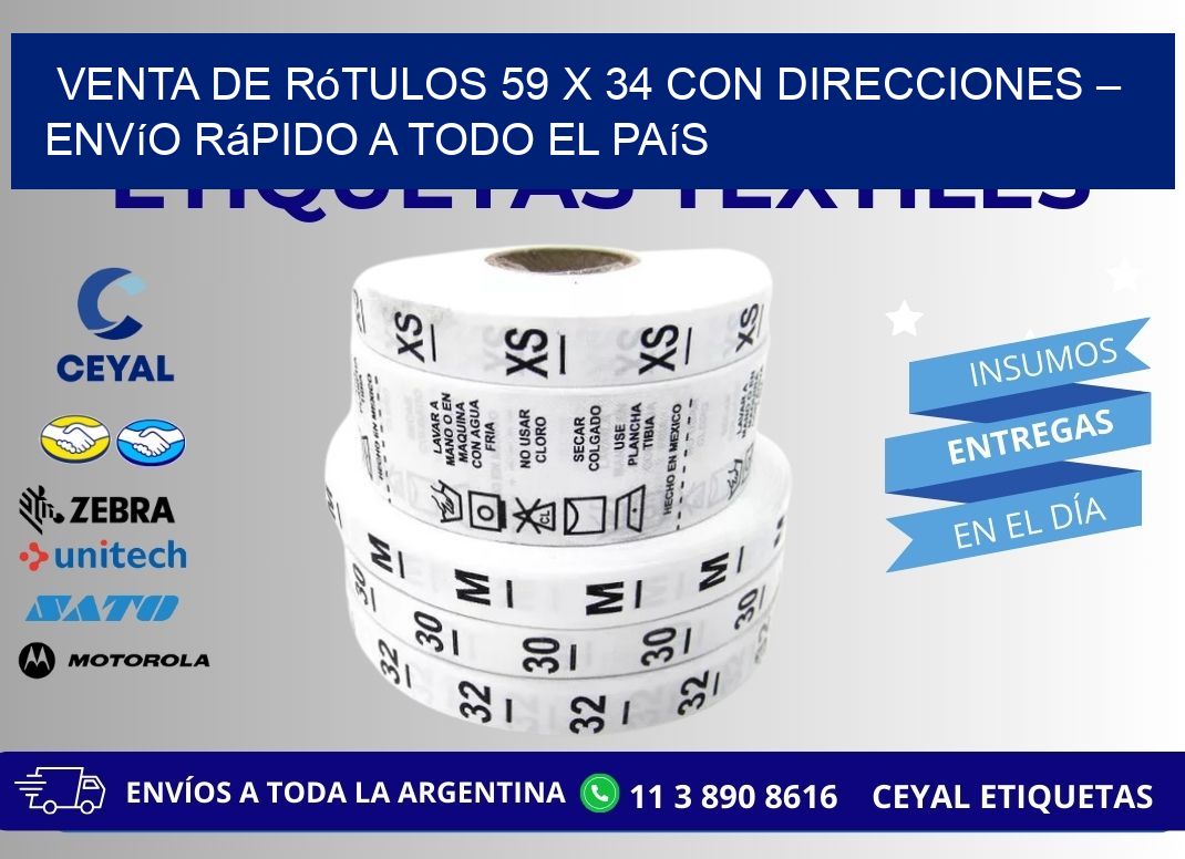 Venta de Rótulos 59 x 34 con Direcciones – Envío Rápido a Todo el País