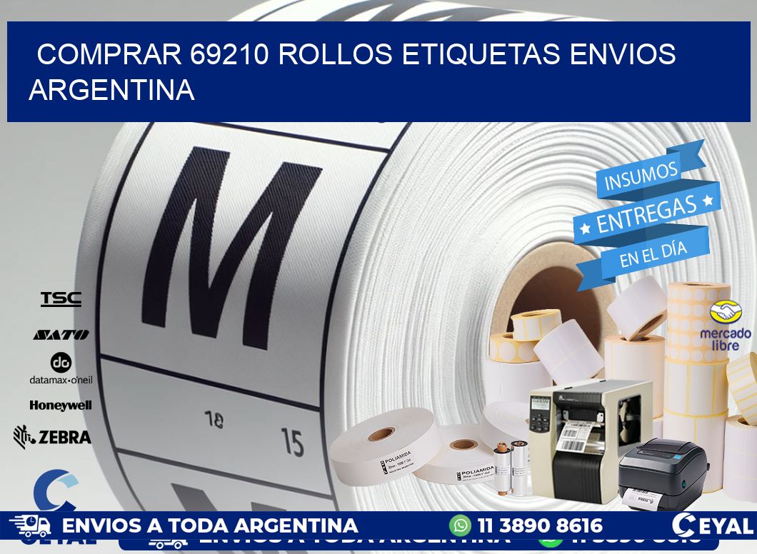 COMPRAR 69210 ROLLOS ETIQUETAS ENVIOS ARGENTINA