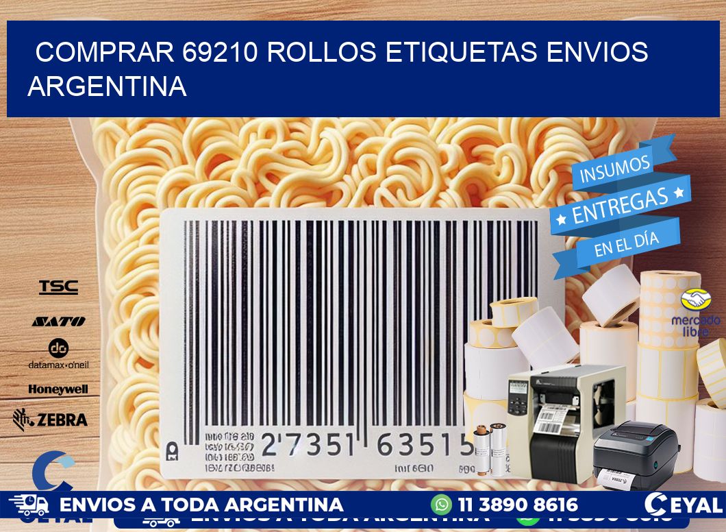 COMPRAR 69210 ROLLOS ETIQUETAS ENVIOS ARGENTINA