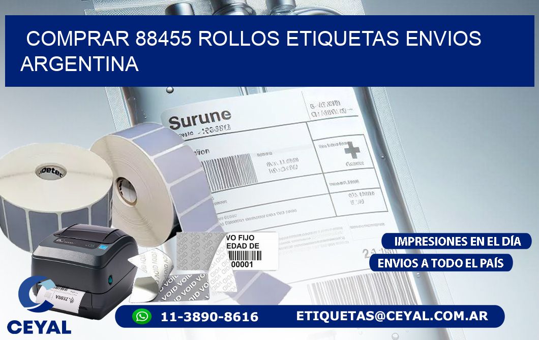 COMPRAR 88455 ROLLOS ETIQUETAS ENVIOS ARGENTINA