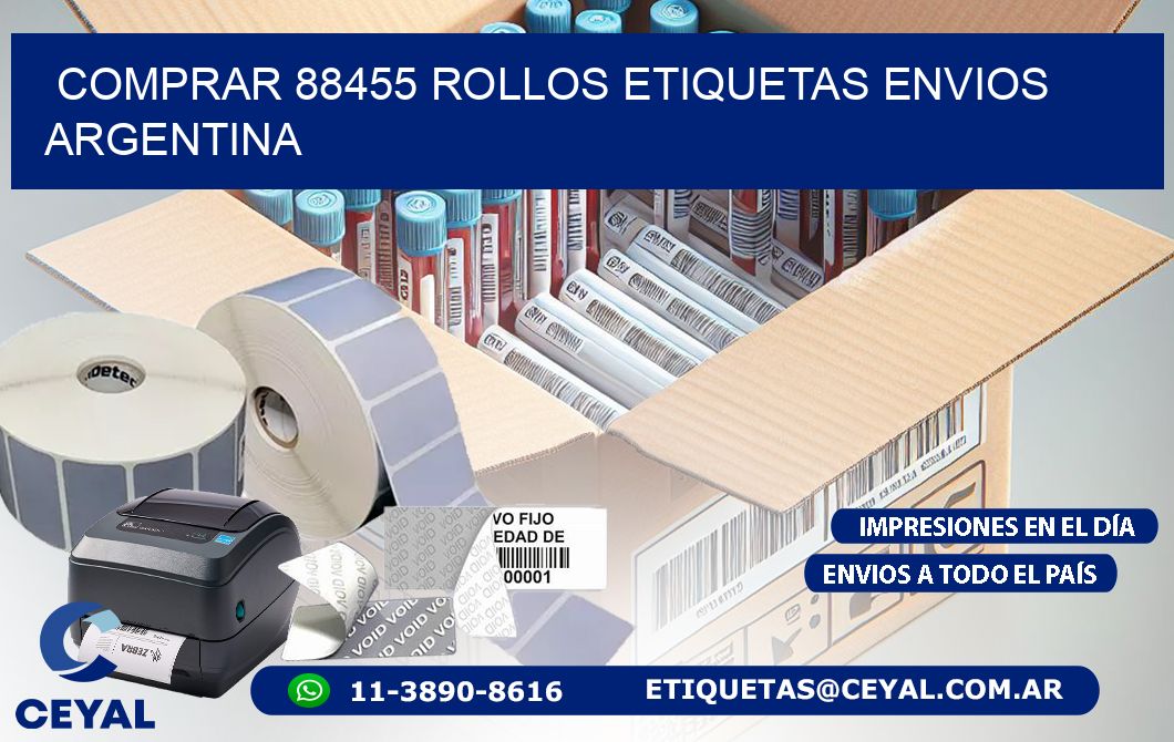 COMPRAR 88455 ROLLOS ETIQUETAS ENVIOS ARGENTINA