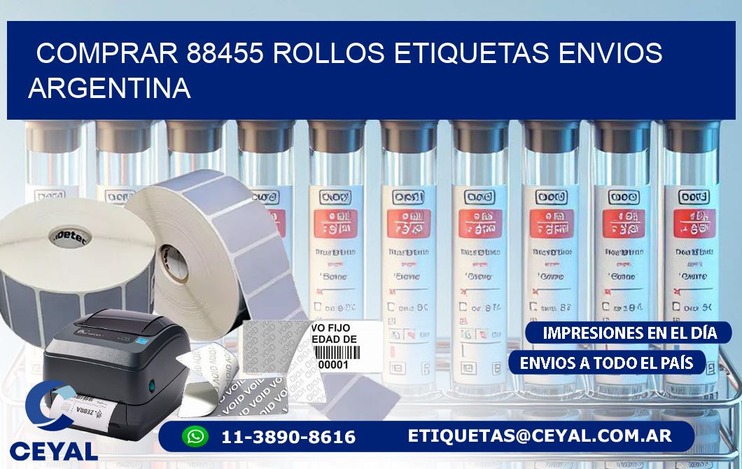 COMPRAR 88455 ROLLOS ETIQUETAS ENVIOS ARGENTINA