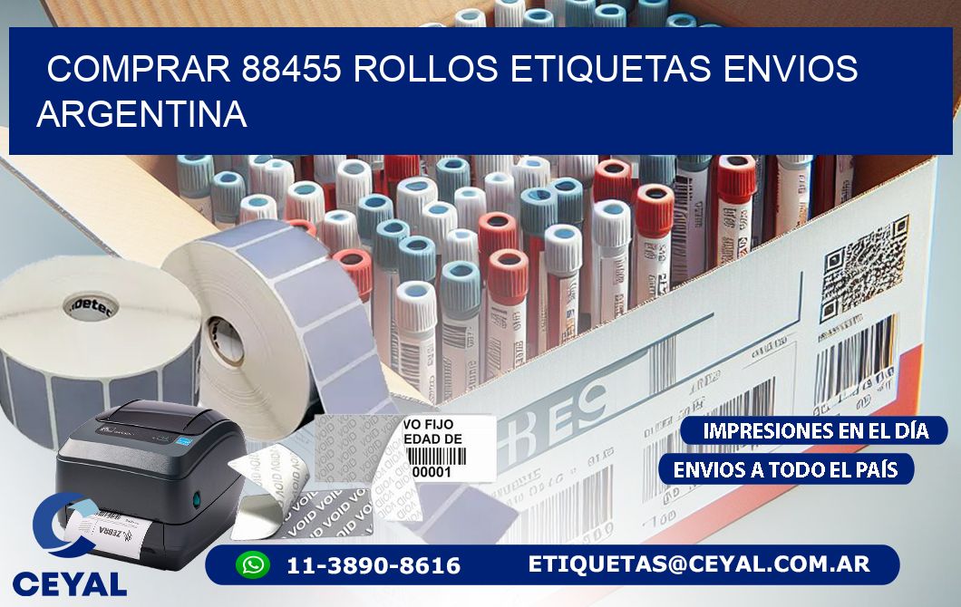 COMPRAR 88455 ROLLOS ETIQUETAS ENVIOS ARGENTINA