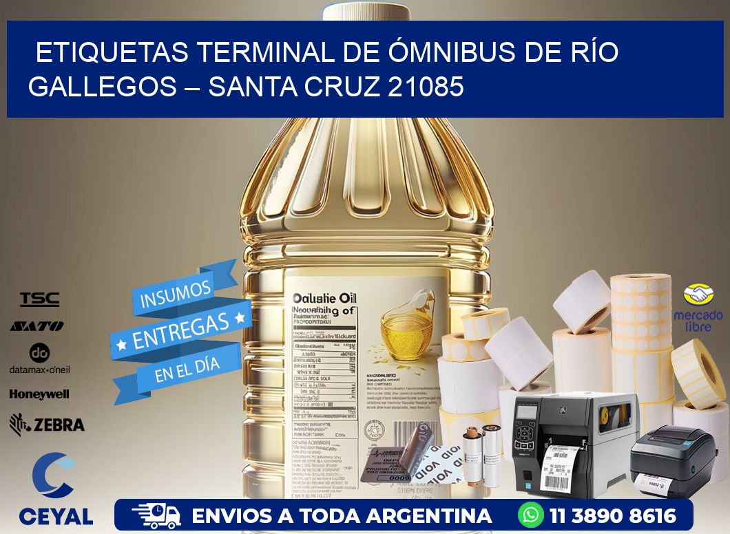 ETIQUETAS TERMINAL DE ÓMNIBUS DE RÍO GALLEGOS – SANTA CRUZ 21085