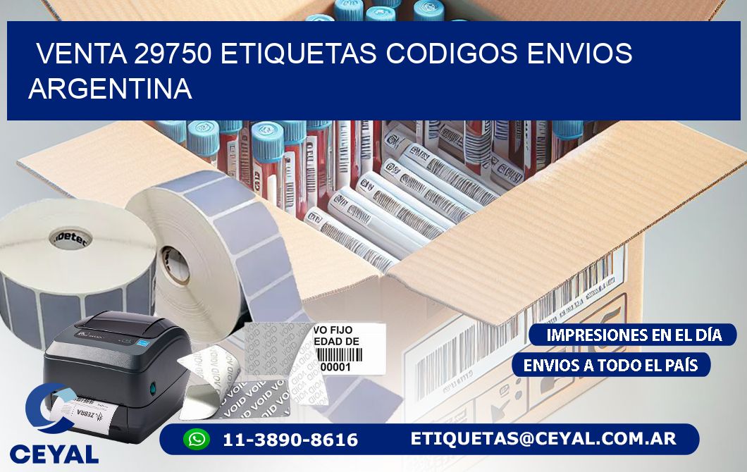 VENTA 29750 ETIQUETAS CODIGOS ENVIOS ARGENTINA